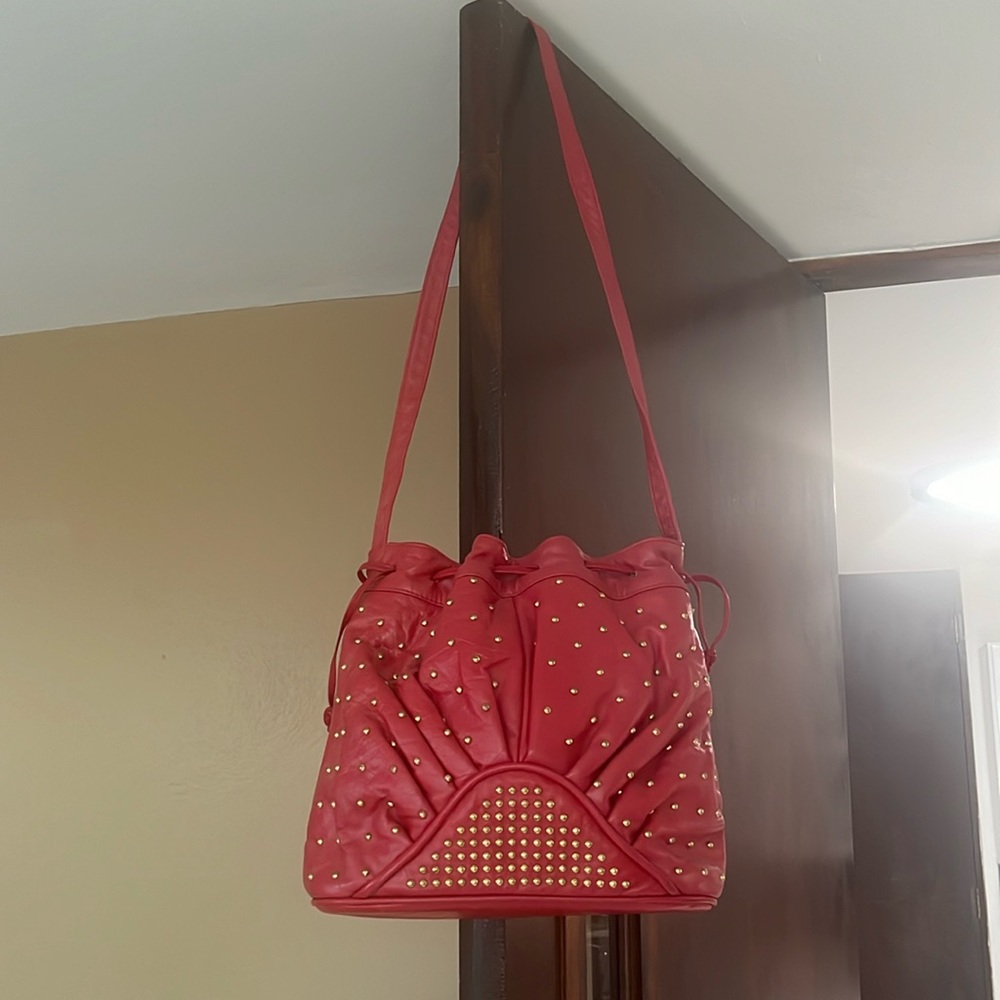 Vintage Leather long strap Bag